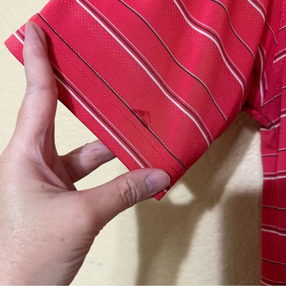 PGA Tour Mens Coral Button Up Collar Golf Shirt Size Large - Picture 5 of 12